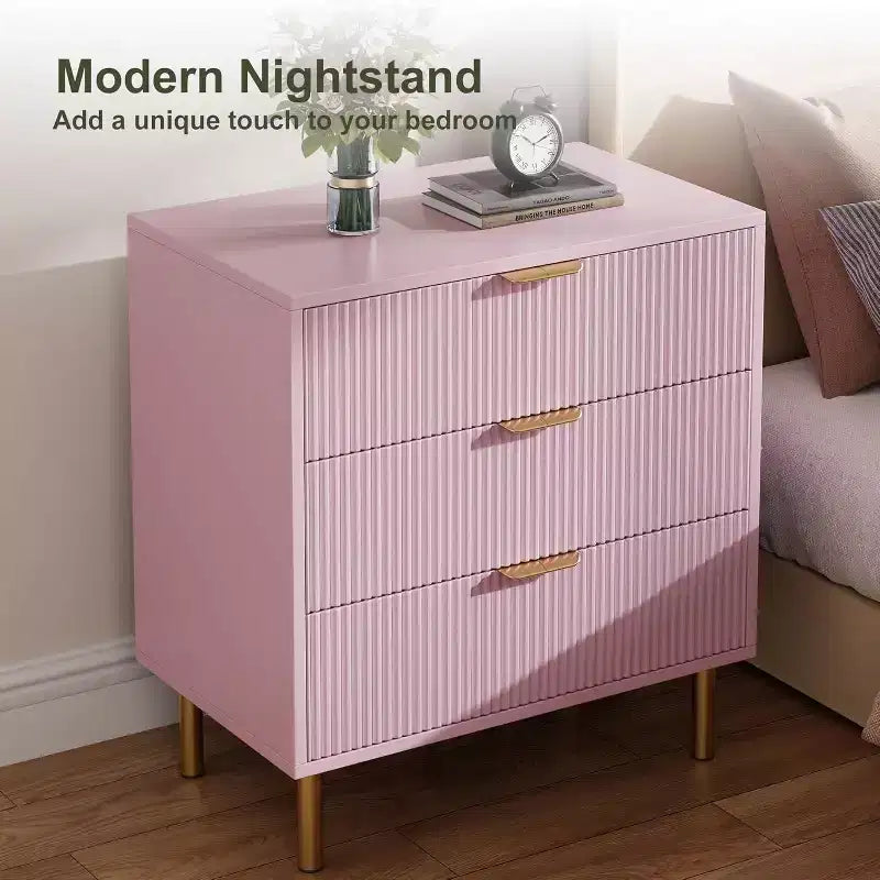Cassettiera a 3 cassetti, comò moderno in legno per camera da letto con cassetti contenitori, mobile TV in stile rustico per soggiorno, camera da letto, corridoio