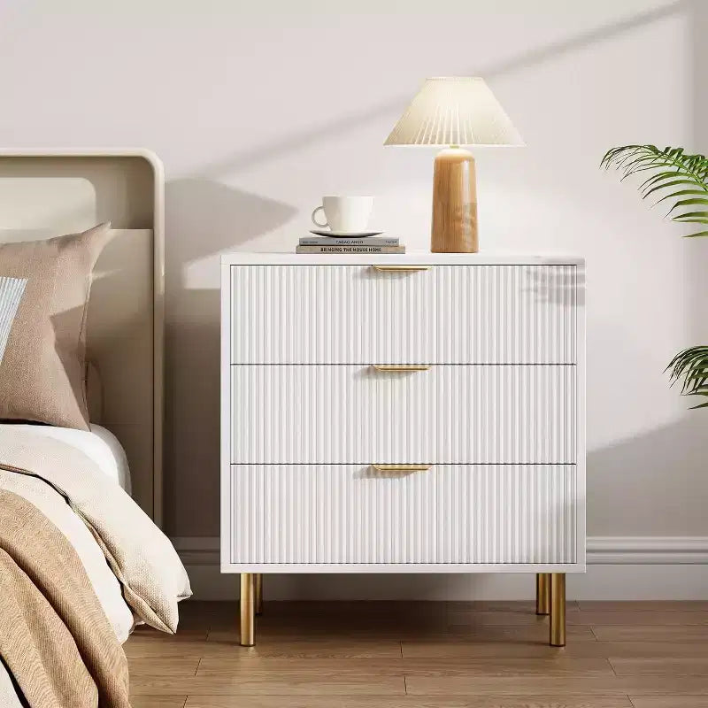 Cassettiera a 3 cassetti, comò moderno in legno per camera da letto con cassetti contenitori, mobile TV in stile rustico per soggiorno, camera da letto, corridoio