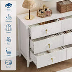 Comò a 6 cassetti, comò moderno da camera in legno con cassetti portaoggetti, mobile TV in stile rustico per soggiorno, camera da letto, corridoio