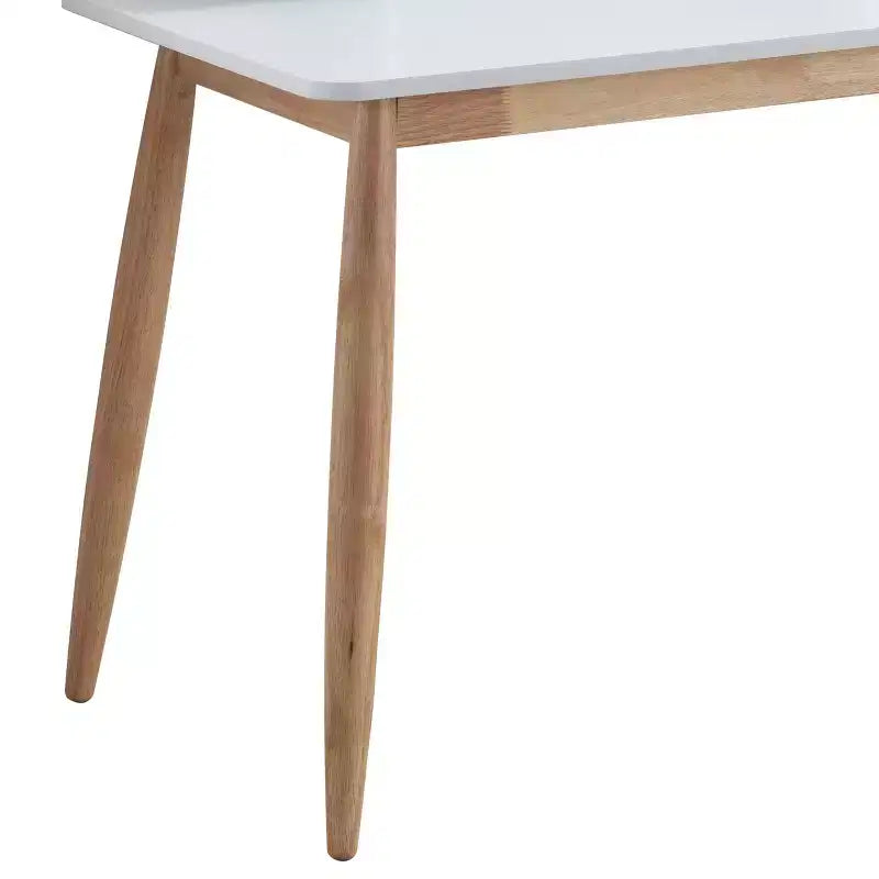 Scrivania in legno di metà secolo Okak 43IN con ripiani espositivi, scrivania con design elegante, scrivania per computer per soggiorno, camera da letto