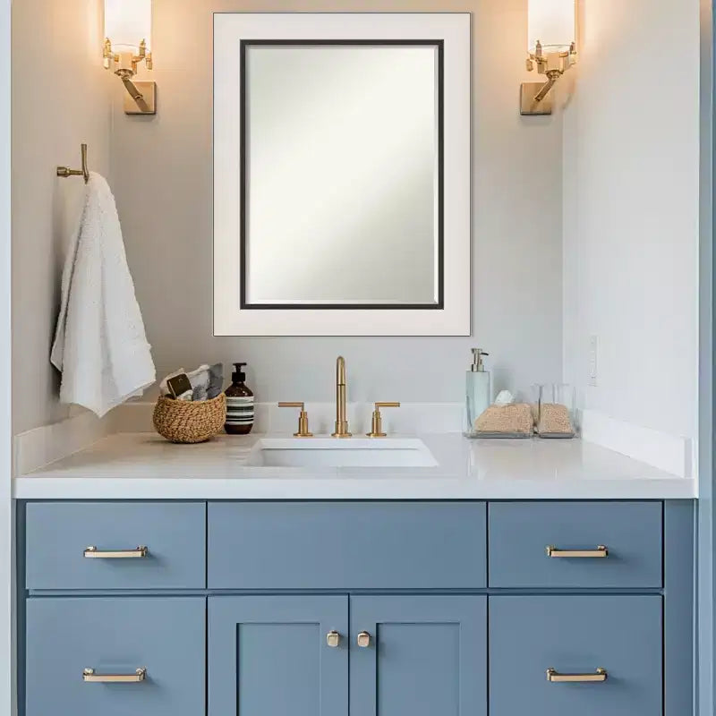 Specchio da parete per bagno Amanti Art Ellie con cornice smussata da mezzo pollice