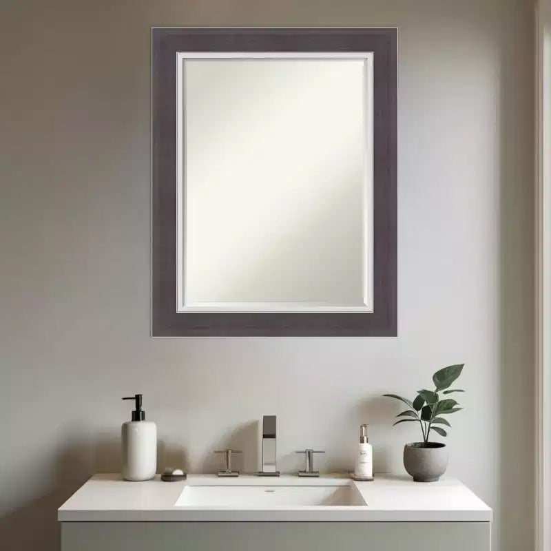 Specchio da parete per bagno Amanti Art Ellie con cornice smussata da mezzo pollice