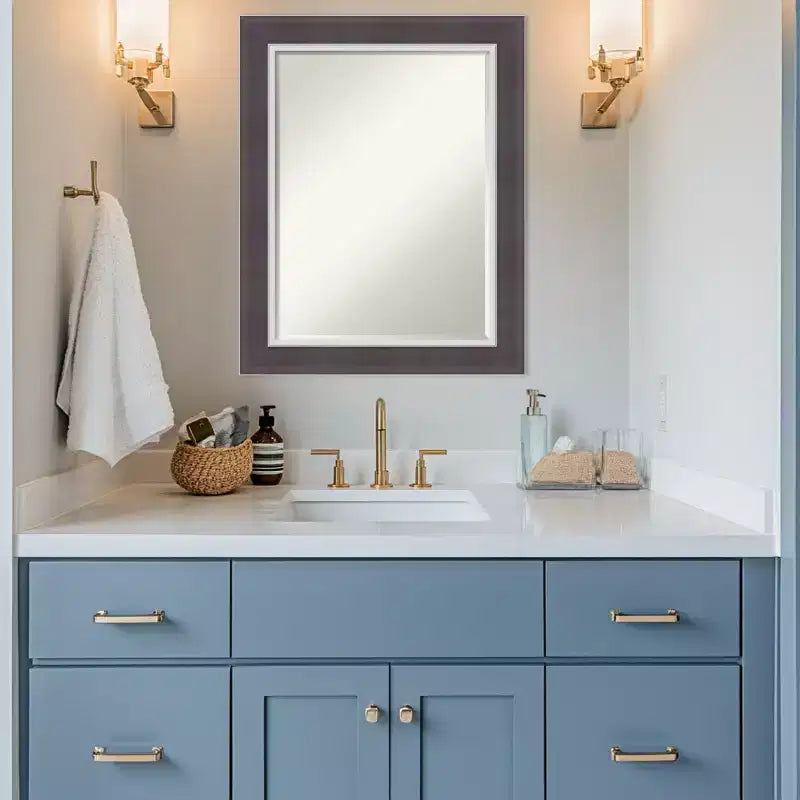 Specchio da parete per bagno Amanti Art Ellie con cornice smussata da mezzo pollice