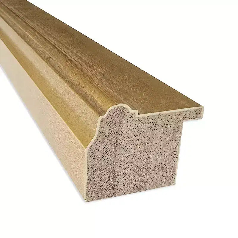 Specchio da parete per bagno Amanti Art Owen Gold non smussato con cornice in legno