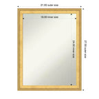Specchio da parete per bagno Amanti Art Owen Gold non smussato con cornice in legno