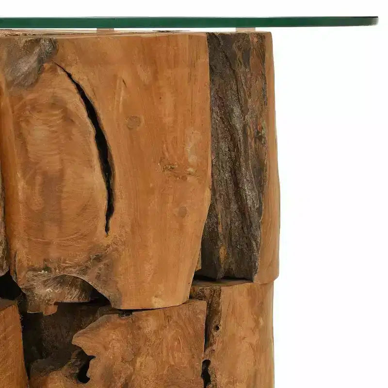 vidaXL Tavolino da caffè marrone in legno massello di teak driftwood Tavolino da caffè medio - Marrone