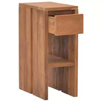 vidaXL Comodino in legno massello di teak naturale piccolo