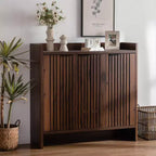 GDFStudio Mobile Scarpiera Moderno Hahn in Legno con Ripiani Regolabili e Ante a Persiana Traspiranti