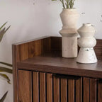 GDFStudio Mobile Scarpiera Moderno Hahn in Legno con Ripiani Regolabili e Ante a Persiana Traspiranti