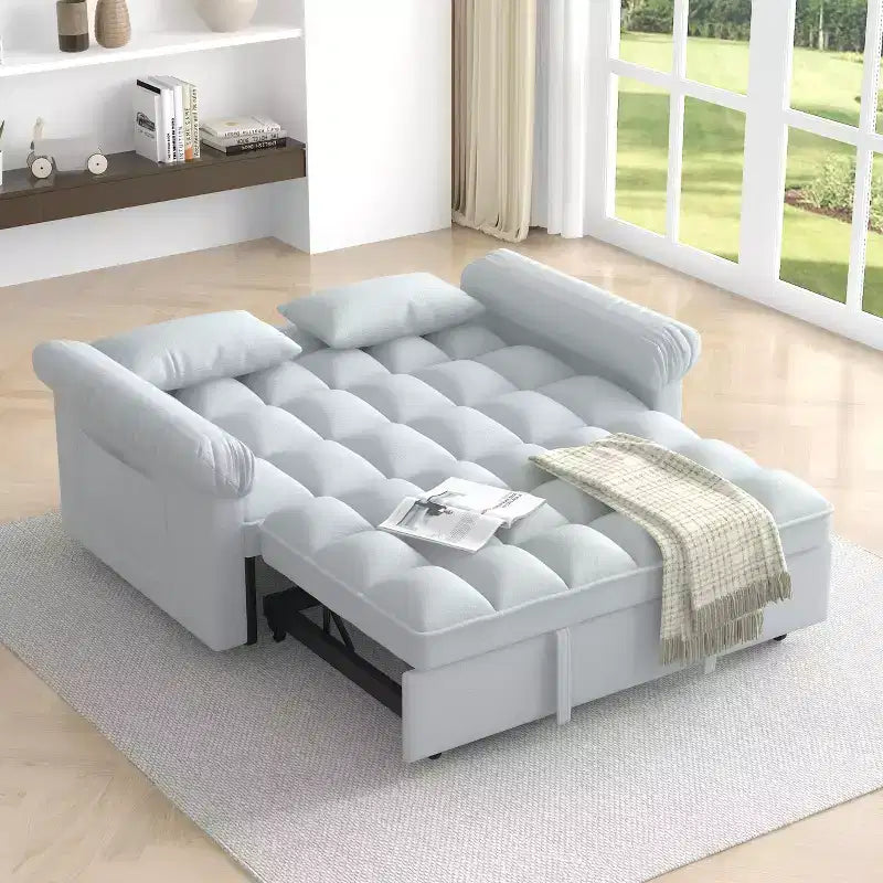 Divano letto convertibile moderno MAYEERTY estraibile regolabile per soggiorno camera da letto grigio