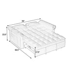 Divano letto convertibile moderno MAYEERTY estraibile regolabile per soggiorno camera da letto grigio