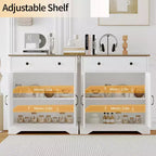 Credenza moderna, Mobile buffet, Ripiani regolabili, Dispensa da cucina in legno, Tavolo buffet moderno per bar del caffè,