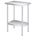 Stainless Steel Workbench, Commercial Kitchen Workbench with Adjustable Bottom Shelf, Suitable for Restaurants, Hotels, Garages, Indoors and Outdoors