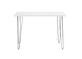 GDFStudio Ralph Modern Wood Writing Desk with Chrome Hairpin Legs