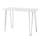 Scrivania moderna GDFStudio Ralph in legno con gambe a forcina cromate