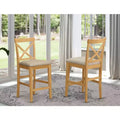 HomeStock 41.5 in.H Brown Finish High Back Wooden Counter Barstool in Rectangle Shape with Polyster Unupholstered