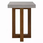 Tavolino Royal Hampton, piano grigio effetto cemento, legno noce marrone, 16 pollici