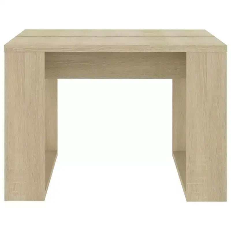 Tavolino moderno Clihome in rovere, elegante tavolino quadrato compatto per soggiorno e camera da letto