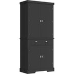 72 Inch Pantry Cabinet, Space-Saving Wood Kitchen Storage Cabinet with Drawer