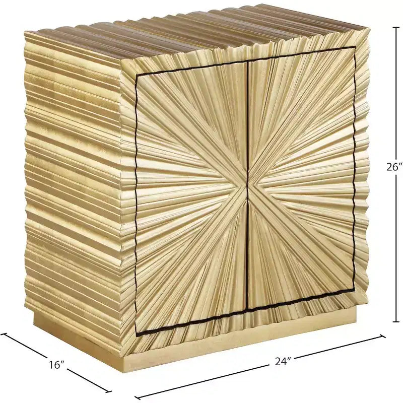 Meridian Furniture Tavolino Golda Gold