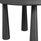 HomeRoots 67 Tavolo da pranzo ovale in legno massello nero