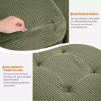 SunnyFurn Materasso a Tre Pieghe da 6 Pollici per Divano Letto, Letto Pieghevole in Schiuma per Ospiti con Corduroy Trapuntato, Portatile per Campeggio, Soggiorno, Camera da Letto