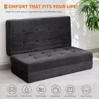 SunnyFurn Materasso a Tre Pieghe da 6 Pollici per Divano Letto, Letto Pieghevole in Schiuma per Ospiti con Corduroy Trapuntato, Portatile per Campeggio, Soggiorno, Camera da Letto