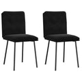 vidaXL Dining Chair Set of 4 Black Velvet (100% polyester), plywood, metal
