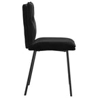 vidaXL Sedie da pranzo 4 pz Velluto nero (100% poliestere), compensato, metallo
