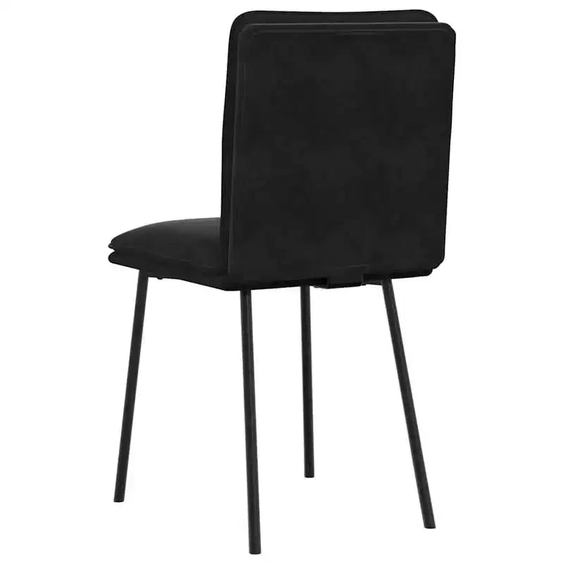vidaXL Sedie da pranzo 4 pz Velluto nero (100% poliestere), compensato, metallo