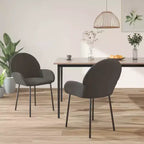 vidaXL Set 2 Sedie da Pranzo Grigio Scuro