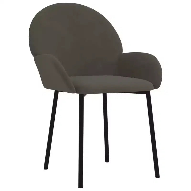 vidaXL Set 2 Sedie da Pranzo Grigio Scuro