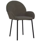 vidaXL Set 2 Sedie da Pranzo Grigio Scuro