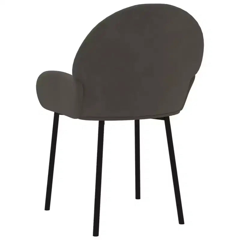 vidaXL Set 2 Sedie da Pranzo Grigio Scuro