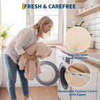Sedia a dondolo da esterno in vimini con schienale alto e cuscini, sedia da esterno in rattan per portico resistente alle intemperie, rivestimenti sfoderabili e lavabili, capacità 150 kg
