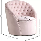 Sedia in velluto Alessio di Meridian Furniture