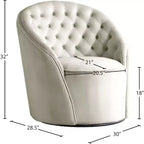 Sedia in velluto Alessio di Meridian Furniture