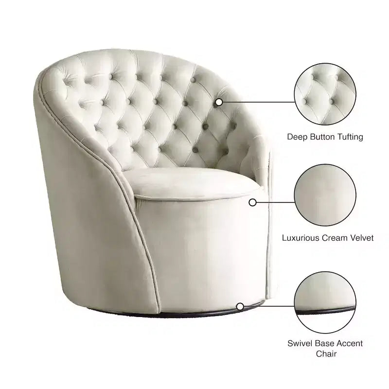 Sedia in velluto Alessio di Meridian Furniture