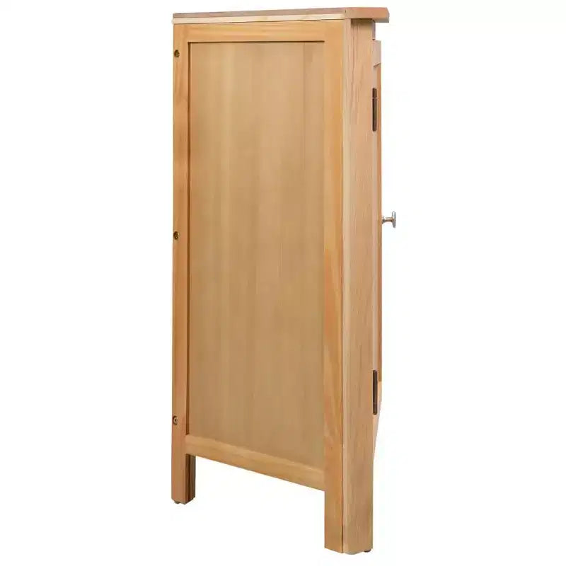 vidaXL Mobile ad Angolo Marrone in Legno Massello di Rovere Mobiletto ad Angolo Compatto
