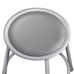 Confezione da 2 Sgabelli da Bar Regolabili Resistenti in Vinile e Acciaio con Schienale Grigio - Hampden Furnishings