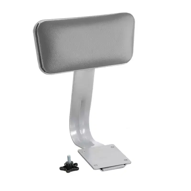 Confezione da 2 Sgabelli da Bar Regolabili Resistenti in Vinile e Acciaio con Schienale Grigio - Hampden Furnishings