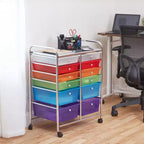 ECR4Kids Carrello Portaoggetti Salvaspazio con 12 Cassetti, Organizzatore Mobile