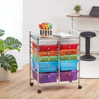 ECR4Kids Carrello Portaoggetti Salvaspazio con 12 Cassetti, Organizzatore Mobile