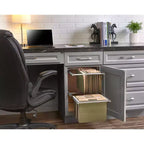 Rev-A-Shelf Sistema di organizzazione per schedari a 2 ripiani da 14.5 per armadi di base per documenti formato Letter e Legal per l'ufficio o la casa, cromato, RAS-FD-KIT