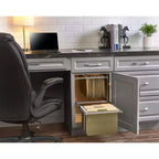 Rev-A-Shelf Sistema di organizzazione per schedari a 2 ripiani da 14.5 per armadi di base per documenti formato Letter e Legal per l'ufficio o la casa, cromato, RAS-FD-KIT