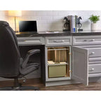 Rev-A-Shelf Sistema di organizzazione per schedari a 2 ripiani da 14.5 per armadi di base per documenti formato Letter e Legal per l'ufficio o la casa, cromato, RAS-FD-KIT