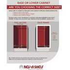 Rev-A-Shelf Sistema di organizzazione per schedari a 2 ripiani da 14.5 per armadi di base per documenti formato Letter e Legal per l'ufficio o la casa, cromato, RAS-FD-KIT